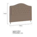 Ver imagem 3 de Cabeceira Casal Ághata P04 140 cm Suede - ADJ Decor - Marrom Claro TCA 945