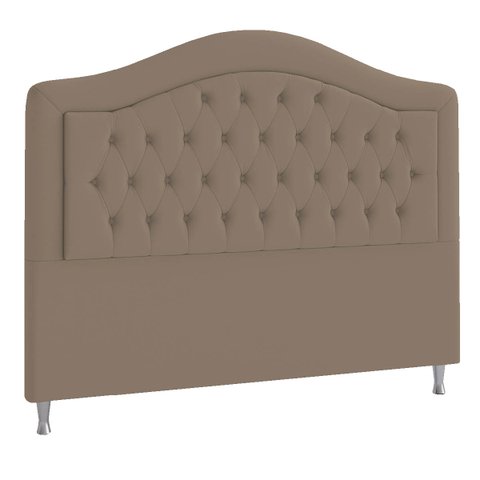 Cabeceira Casal Ághata P04 140 cm Suede - ADJ Decor - Marrom Claro TCA 945