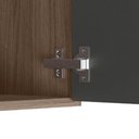 Ver imagem 6 de Balcão Canto Reto com Tampo 1 Porta MDF 89 cm Kali 1222722 Carvalho Toq Chumbo Nicioli