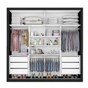 Ver imagem 5 de Guarda Roupa Casal 100% Mdf 2 Portas 6 Gavetas - Sevilha- Preto
