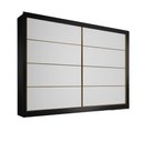 Ver imagem 3 de Guarda Roupa Casal 100% Mdf 2 Portas 6 Gavetas - Sevilha- Preto