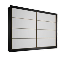 Guarda Roupa Casal 100% Mdf 2 Portas 6 Gavetas - Sevilha- Preto - 3