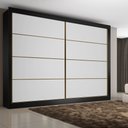 Ver imagem 1 de Guarda Roupa Casal 100% Mdf 2 Portas 6 Gavetas - Sevilha- Preto