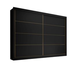 Guarda Roupa Casal 100% Mdf 2 Portas 6 Gavetas - Sevilha- Preto - 4