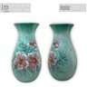 Vaso de Porcelana para Flores Jarro de Louça Grande Ampulheta 19 cm Pintado à Mão FLORAL - 3