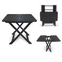 Ver imagem 1 de Mesa Quadrada Dobrável Multiuso P/ Bar Restaurante Casa Festa Jardim Área Externa 80x72cm - Preta