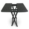Mesa Quadrada Dobrável Multiuso P/ Bar Restaurante Casa Festa Jardim Área Externa 80x72cm - Preta - 3