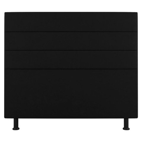 Cabeceira Cama Box Casal King Size Malik 195cm Suede Preto - Abmaza