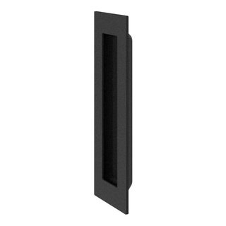 Puxador Porta Embutir Concha Quadrado 15cm Preto Pado