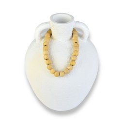 Vaso Decorativo Branco com Colar Grande - 3