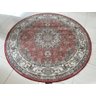 Tapete Vermelho Redondo 2,30M 230cm Desenho Tabriz Persa - 3