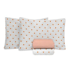Jogo de Cama King Size 180 Fios Fiori - Lara (7817)