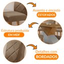 Ver imagem 6 de Mesa para Sala de Jantar Aster 180cm Mdf Tampo Laminado Canto Copo e 6 Cadeiras Melissa