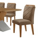 Ver mais imagens de Mesa para Sala de Jantar Aster 180cm Mdf Tampo Laminado Canto Copo e 6 Cadeiras Melissa