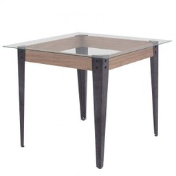 Conjunto Sala de Jantar Espanha com 4 Cadeiras em Aço Tampo de Vidro Mais Decor - 4