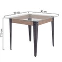 Ver imagem 5 de Conjunto Sala de Jantar Espanha com 4 Cadeiras em Aço Tampo de Vidro Mais Decor