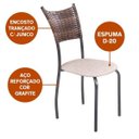 Ver imagem 2 de Conjunto Sala de Jantar Espanha com 4 Cadeiras em Aço Tampo de Vidro Mais Decor