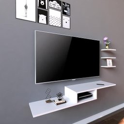 Rack Suspenso para TV Sala Suspenso com 3 Prateleiras - 3