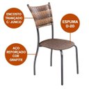 Ver imagem 2 de Conjunto Mesa Tampo Mdf 140cmx90cm e 6 Cadeiras Md05 Mais Decor
