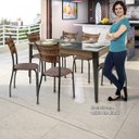 Ver imagem 5 de Conjunto Mesa Tampo Mdf 140cmx90cm e 6 Cadeiras Md05 Mais Decor