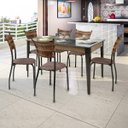 Ver imagem 1 de Conjunto Mesa Tampo Mdf 140cmx90cm e 6 Cadeiras Md05 Mais Decor