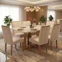 Ver imagem 2 de Conjunto Mesa 6 Cadeiras Hamburgo com Pegador Plus – Mesa de Jantar Moderna para Sala e Cozinha:Chum