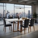 Ver imagem 1 de Conjunto Mesa Hamburgo e 6 Cadeiras Pegador Plus - Veludo Cinza