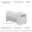 Ver imagem 5 de Berço Cômoda para Colchão 60 X 130 Cm Rafael Multimóveis Fg0516 Branco
