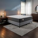 Ver imagem 4 de Conjunto Box Casal Ecoflex Comfort 51x138x188 Cinza