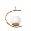 Ver imagem 4 de Luminária Pendente Aro Lua Orby Dourado Magnifico