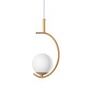 Ver imagem 3 de Luminária Pendente Aro Lua Orby Dourado Magnifico