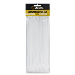 500 Enforca Gato Cinta Plástica Abraçadeira Lacre de Nylon 3.6x300mm Fita Hellerman 30cm Branco - 2