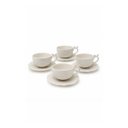 Ver imagem 2 de Jogo de 4 Xicaras com Pires para Cha 200ml Lacet Porcelana Mesa Romantica Full Fit