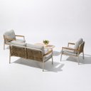 Ver imagem 7 de Conjunto Sofa Area Externa Corda Nautica Aluminio Luma Bege