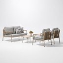 Ver imagem 5 de Conjunto Sofa Area Externa Corda Nautica Aluminio Luma Bege