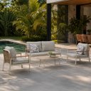 Ver imagem 2 de Conjunto Sofa Area Externa Corda Nautica Aluminio Luma Bege