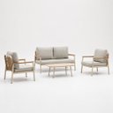 Ver imagem 1 de Conjunto Sofa Area Externa Corda Nautica Aluminio Luma Bege