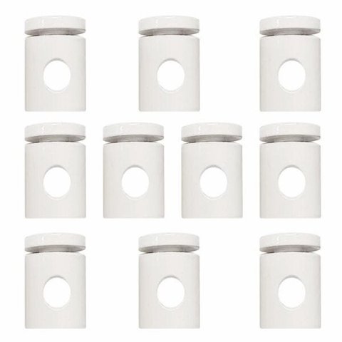 Kit-10 Desviador de Cabo Para Lustres e Pendentes e Luminária MD-6005/10 Branco