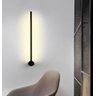 Arandela Moderna Slim Linear Luxo Perfil Led Integrado Retangular 80cm Dourada - 4