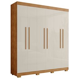 Guarda Roupa Casal 6 Portas 4 Gavetas Porto Bello Plus Cedro Areia - Saga Decor - 1