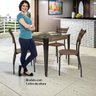 Conjunto Sala de Jantar Espanha com 4 Cadeiras em Aço Tampo de Vidro Mais Decor - 6