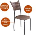 Ver imagem 2 de Conjunto Sala de Jantar Espanha com 4 Cadeiras em Aço Tampo de Vidro Mais Decor