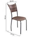 Ver imagem 3 de Conjunto Sala de Jantar Espanha com 4 Cadeiras em Aço Tampo de Vidro Mais Decor