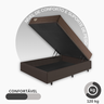 Cama Box com Baú 138x188 com Colchão Casal Relax Adorabile Molas Ensacadas Ecoflex Courino Linho - 6