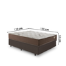 Cama Box com Baú 138x188 com Colchão Casal Relax Adorabile Molas Ensacadas Ecoflex Courino Linho - 2