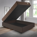 Ver imagem 3 de Cama Box com Baú 138x188 com Colchão Casal Relax Adorabile Molas Ensacadas Ecoflex Courino Linho