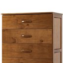 Ver imagem 5 de Cômoda Quarto 81cm Madeira Pinus 5 Gavetas Carl Imbuia Z25 - Mpozenato
