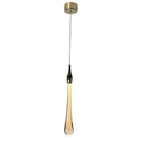 Ver imagem 1 de Lustre Pendente Gota Cristal Led Ouro Gold Bivolt Luz Amarela