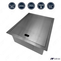Pia Cuba de Cozinha Gourmet 52x45 com Torneira Retrátil Telescópica em Aço Inox 304 Tubrax - 2