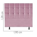 Ver imagem 2 de Cabeceira Estofada Cama Box Casal King 195cm Espanha Suede Rosa Bebe- Mabe Magazine